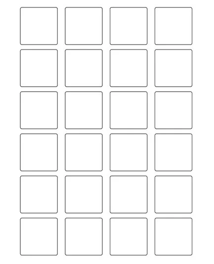 시트 당 1.5 인치 x 1.5 인치 24